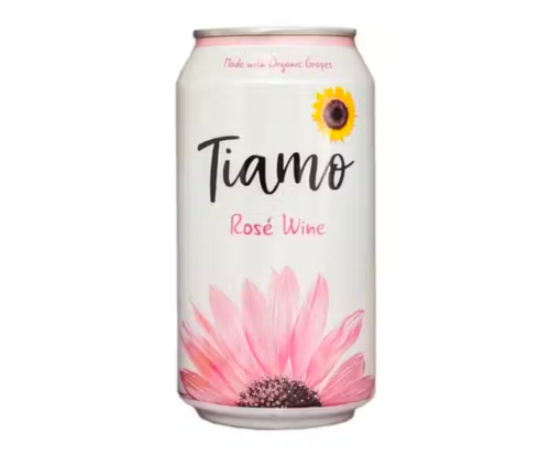Tiamo Organic Rose Canned Wine